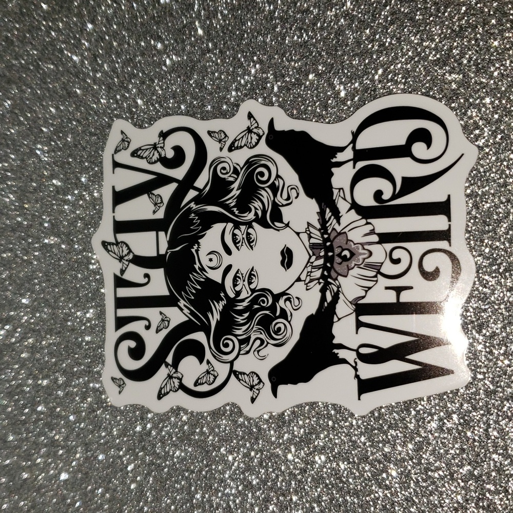 ART Gothic Butterfly woman WATERPOOF Sticker